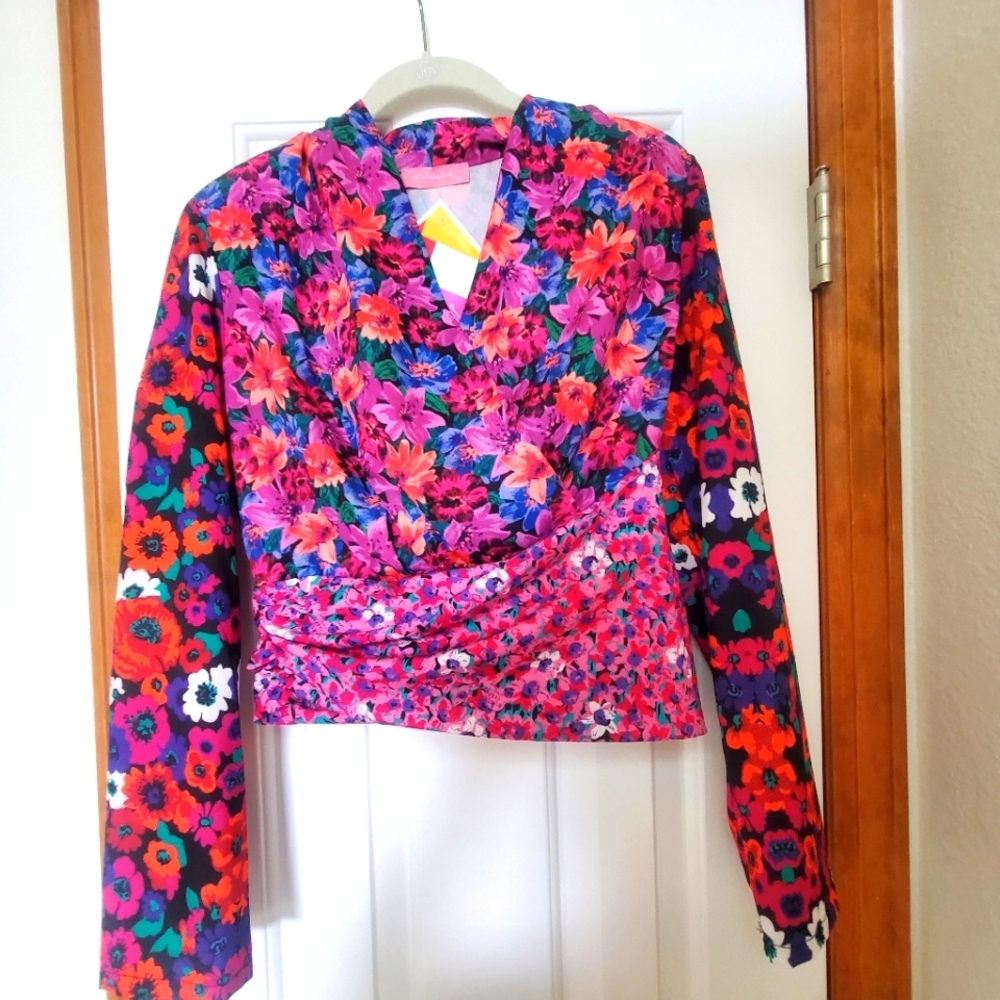Pop & Nod, Medium blouse,  various pink / floral